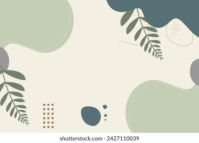 Vector flat abstract bohemian doodle background