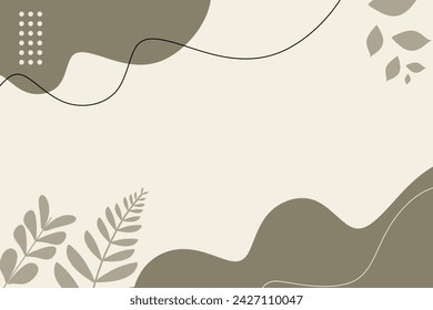 Vector flat abstract bohemian doodle background