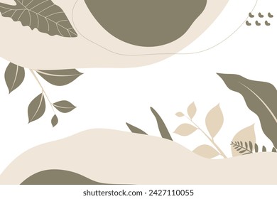 Vector flat abstract bohemian doodle background