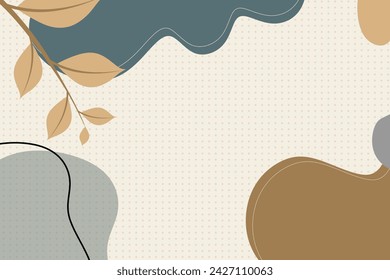 Vector flat abstract bohemian doodle background