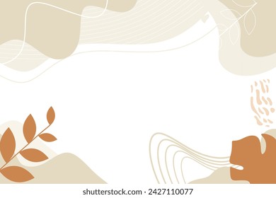 Vector flat abstract bohemian doodle background