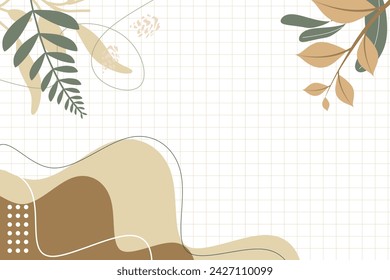 Vector plano abstracto bohemio doodle fondo
