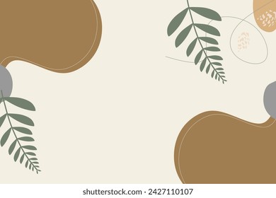 Vector flat abstract bohemian doodle background