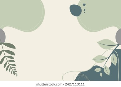 Vector flat abstract bohemian doodle background