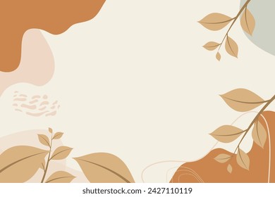 Vector flat abstract bohemian doodle background