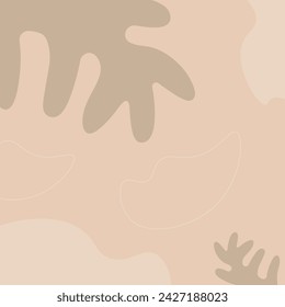 Vector flat abstract bohemian doodle social media background template