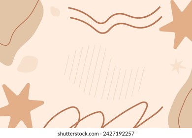 Vektor flache abstrakte Bohemian Doodle Hintergrund Vorlage