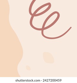 Vector flat abstract bohemian doodle social media background template
