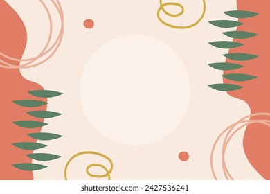 Vektor flache abstrakte Bohemian Doodle Hintergrund Vorlage