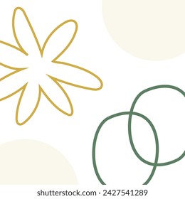 Vector plano abstracto bohemio doodle social media plantilla de fondo