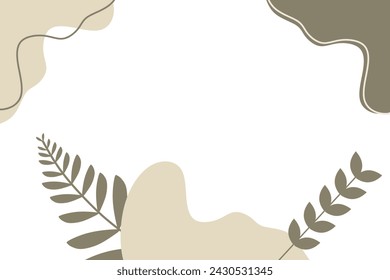 Vector plano abstracto bohemio doodle plantilla de fondo