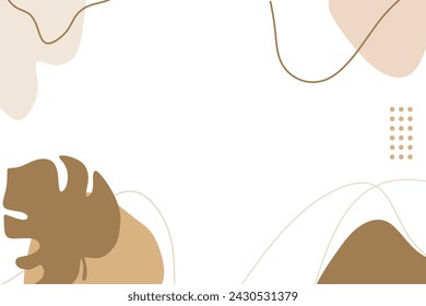 Vector flat abstract bohemian doodle background template