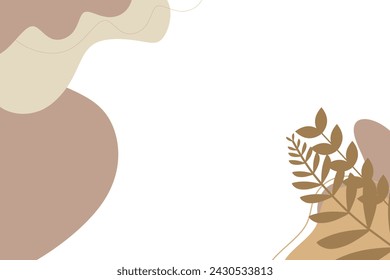 Vector flat abstract bohemian doodle background template