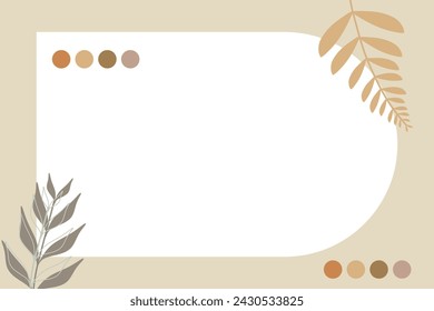 Vector flat abstract bohemian doodle background template