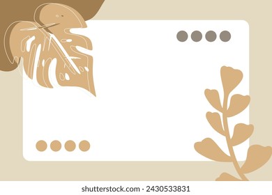 Vector flat abstract bohemian doodle background template