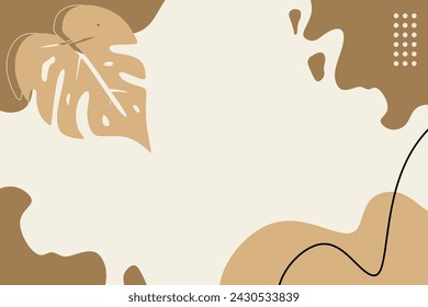 Vector flat abstract bohemian doodle background template