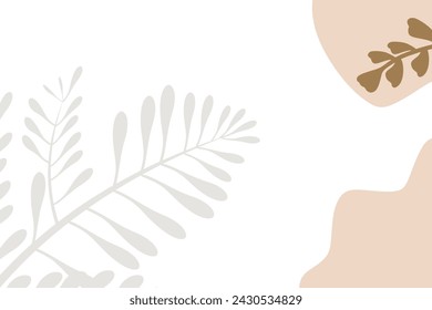 Vector flat abstract bohemian doodle background template