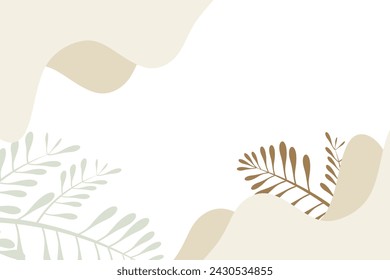 Vector flat abstract bohemian doodle background template