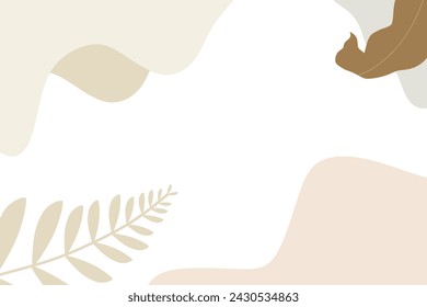 Vector flat abstract bohemian doodle background template