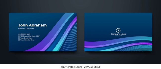 Vector flat abstract business card template