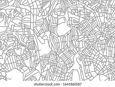 Vector flat abstract city map, geographical plan in graphics