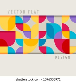 Vector flat abstract geometric design element.