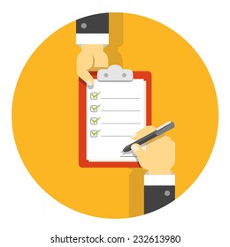 Vector flat agreement illustration