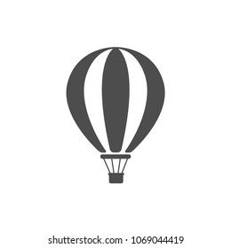 Vector flat air balloon aerostat icon