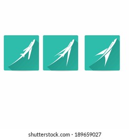 vector flat airplane icon set.  vector airplane symbol collection