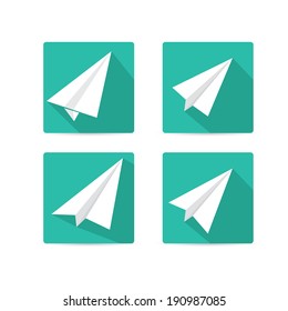 vector flat airplane icon set. vector airplane symbol collection. travel by plane icon set