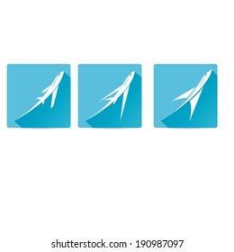 vector flat airplane icon set. vector airplane symbol collection. travel by plane icon set