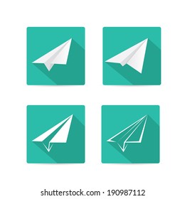 vector flat airplane icon set. vector airplane symbol collection. travel by plane icon set