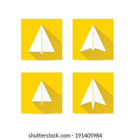 vector flat airplane icon set. vector airplane symbol collection