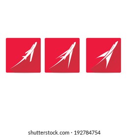 vector flat airplane icon set. vector airplane symbol collection