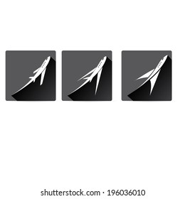 vector flat airplane icon set. vector airplane symbol collection. travel by plane icon set