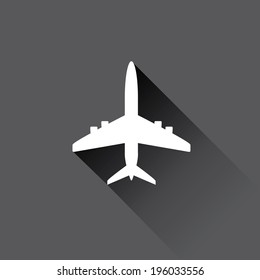 vector flat airplane icon . vector airplane symbol . travel by plane icon 