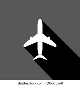 vector flat airplane icon . vector airplane symbol . travel by plane icon 