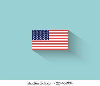 Vector Flat American Flag