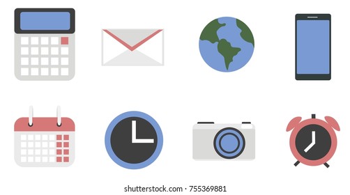 vector flat application icons