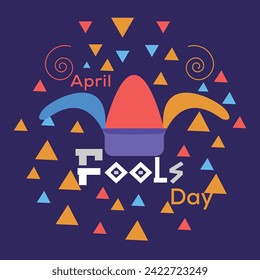 Ilustración vectorial plana de abril día de los tontos