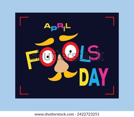 Vector flat april fools day illustration