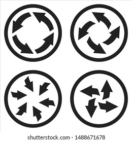Vector flat arrows icon for web design. 