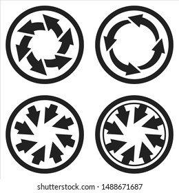 Vector flat arrows icon for web design. 