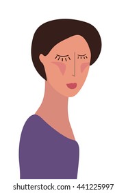 vector flat art woman