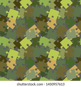 Vector flat background. Camouflage pattern. Seamless background.