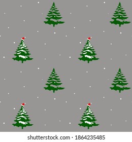 Vector flat background. Christmas pattern. 