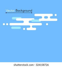 Vector Flat Background With Clouds