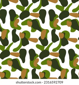 Vector flat background. Minimalist green trendy abstract polka dot pattern on a light background. For packaging, textile, print, template, cards.