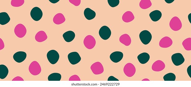 Vector flat background. Minimalist trendy abstract polka dot pattern. Perfect for screensaver, poster, card, invitation or home decor.