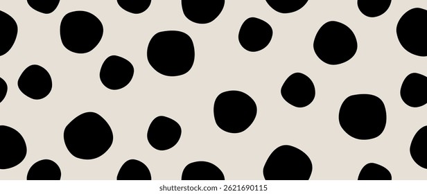 Vector de fondo plano. Patrón de lunares abstracto de moda minimalista sobre fondo claro. Perfecto para protector de pantalla, póster, tarjeta, invitación o decoración del hogar.